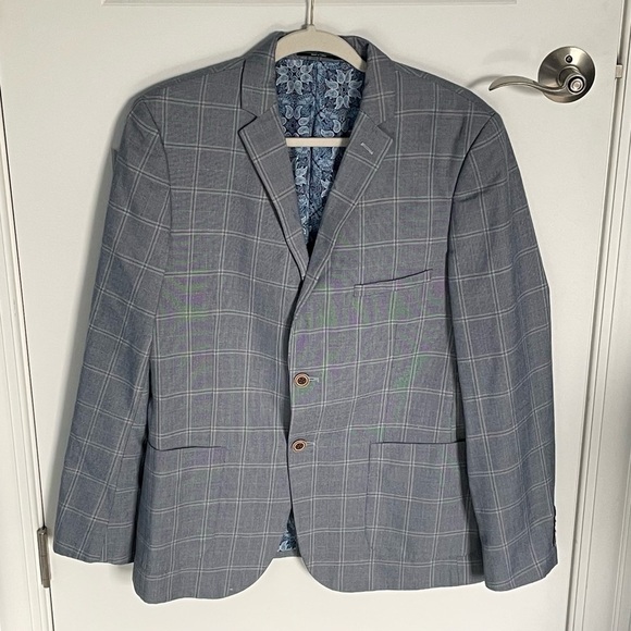 Paisley & Gray Slim Fit 2-Button Plaid Sport Coat Blazer Jacket 35408 - Picture 2 of 15